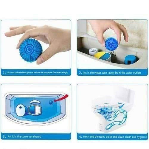 Toilet Cleaning Tablets (10 Pack) – Long Lasting Bathroom Freshener & Powerful Stain Remover | Easy Drop-In Toilet Bowl Cleaner